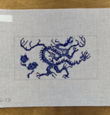 Canvas CHINOISERIE DRAGON - BLUE  3X6"