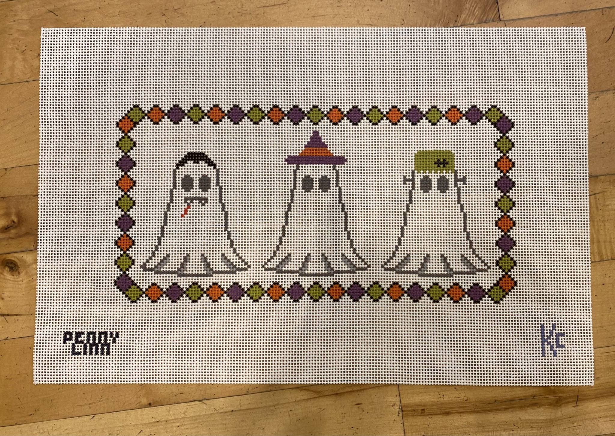 Canvas VINTAGE HALLOWEEN - GHOSTS IN A ROW  PLCKC38
