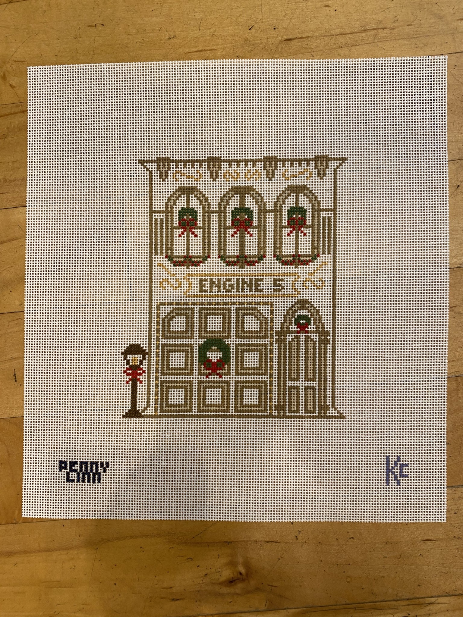 Canvas VINTAGE WINTER VILLAGE - FIREHOUSE  PLCKC36