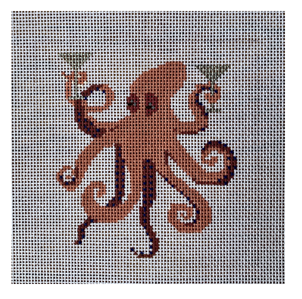 Canvas OCTOPUS AND DOUBLE MARTINIS    4" SQUARE  C3