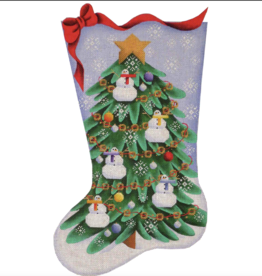 Canvas SNOWMAN TREE   384D