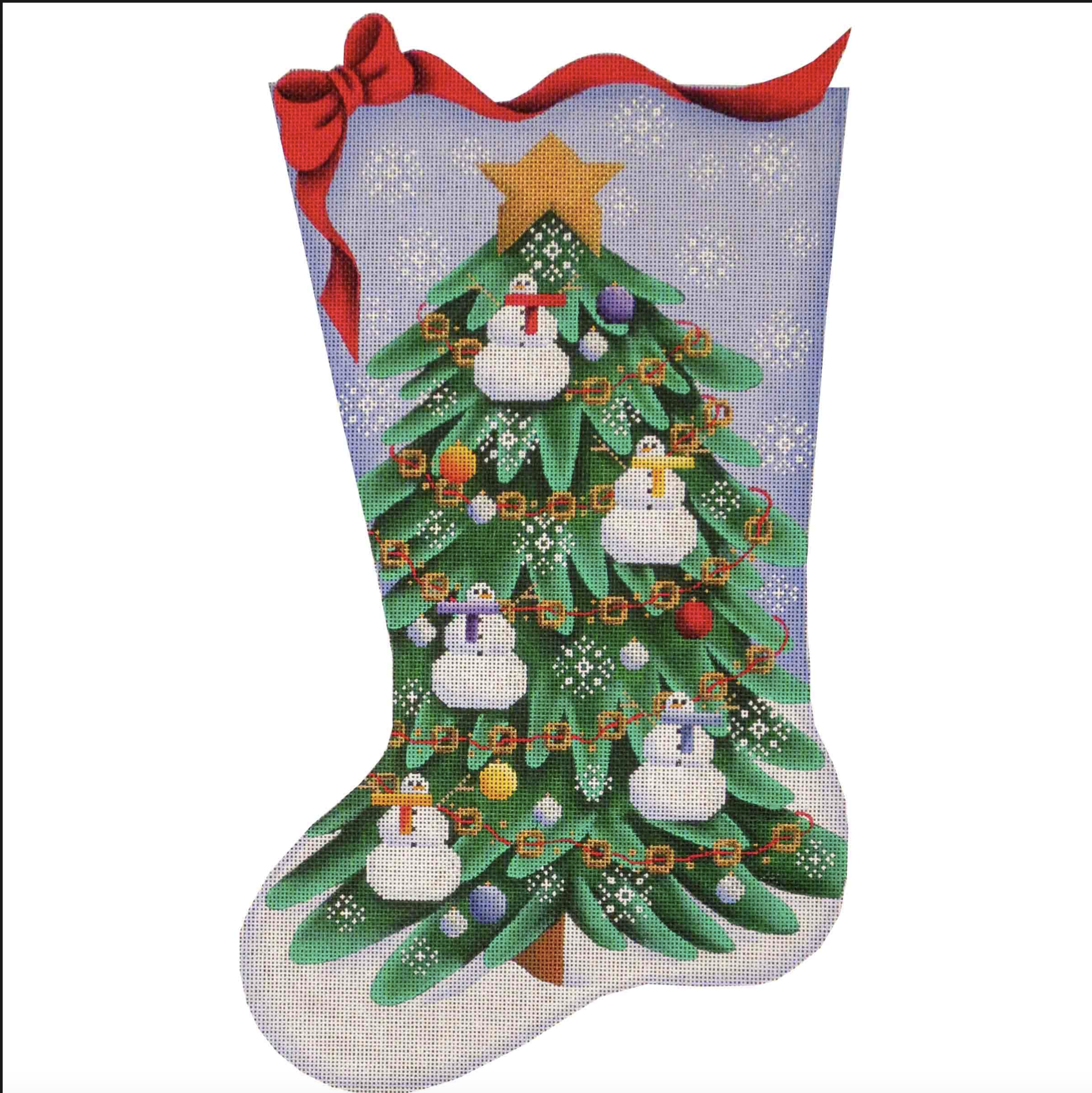 Canvas SNOWMAN TREE   384D