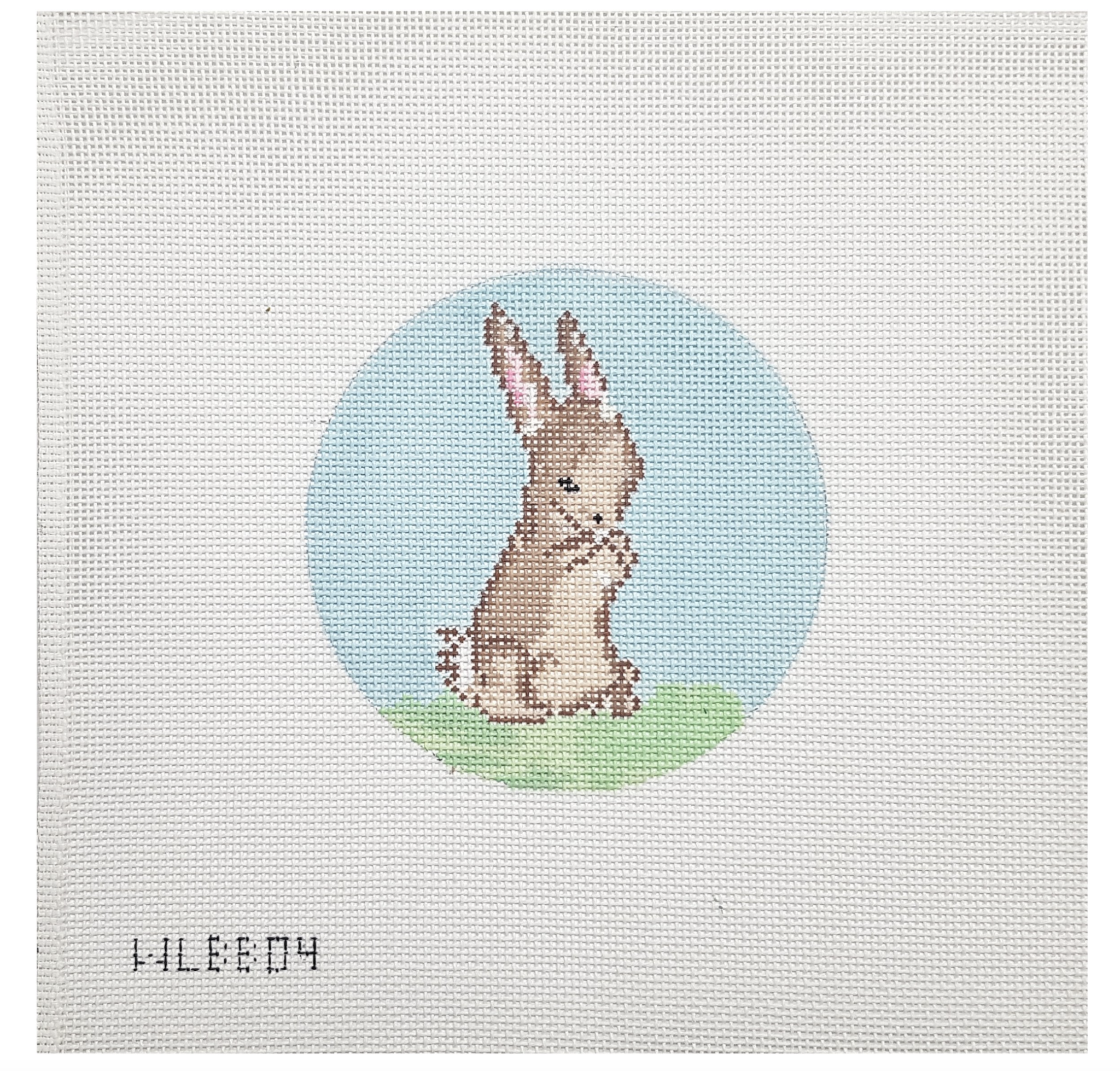 Canvas BUNNY 1   4"  ROUND  WLBB04