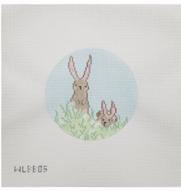 Canvas BUNNY 2   4"  ROUND  WLBB05