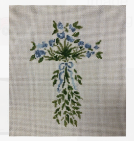 Canvas BLUE FLOWER CROSS   CM45