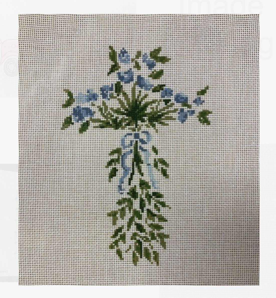 Canvas BLUE FLOWER CROSS   CM45