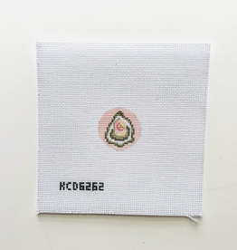 Canvas PINK OYSTER KEY FOB INSERT   KCD6262