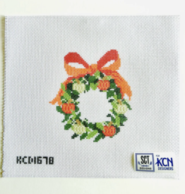 Canvas PUMPKINS  WREATH   4.5X4.75"   KCD1678