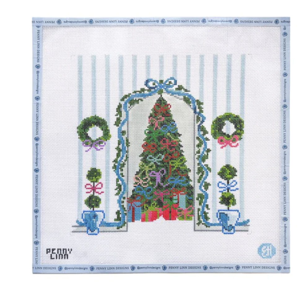 Canvas HOLIDAY BOW TREE  PLCEH57   14X14