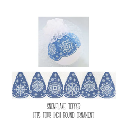 Canvas SNOWFLAKE  TOPPER-BAND ORNAMENT SAXO82