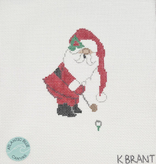 Canvas GOLFING SANTA  ABC704