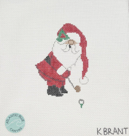 Canvas GOLFING SANTA  ABC704
