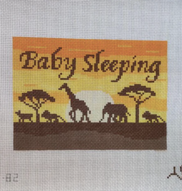 Canvas AFRICAN SAVANNAH BABY SLEEPING  5X7"  SBS82
