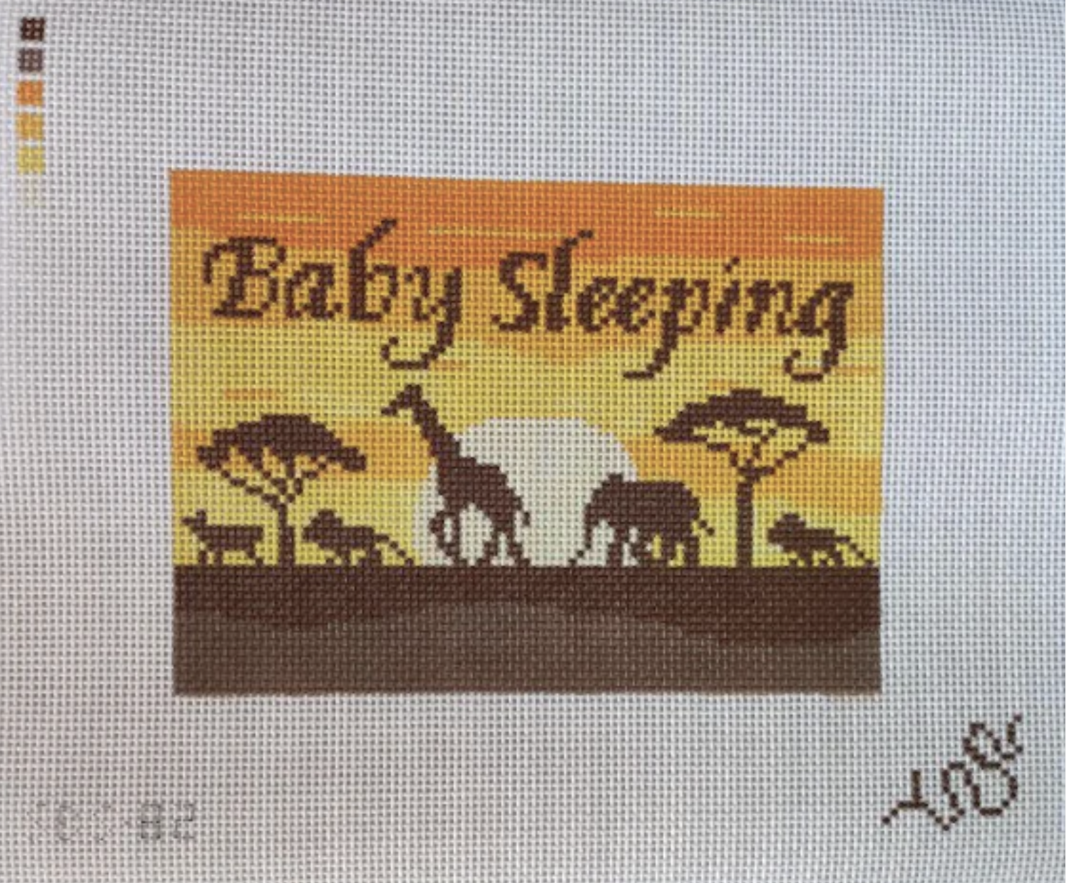 Canvas AFRICAN SAVANNAH BABY SLEEPING  5X7"  SBS82