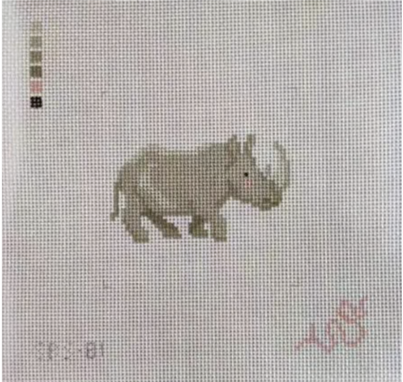 Canvas SPELLBOUND SAFARI - BABY RHINO  SBS81