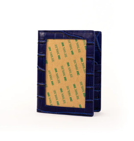 Accessories PASSPORT COVER - SELF FINISHING - BLUE CROCODILE