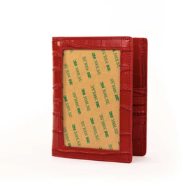 Accessories PASSPORT COVER - SELF FINISHING - RED CROCODILE
