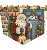 Canvas SANTA AT THE DOOR CUFF  1465