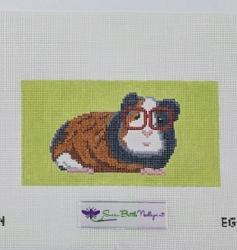 Canvas GUINEA PIG  WITH GLASSES EYE GLASS CASE  EGC05