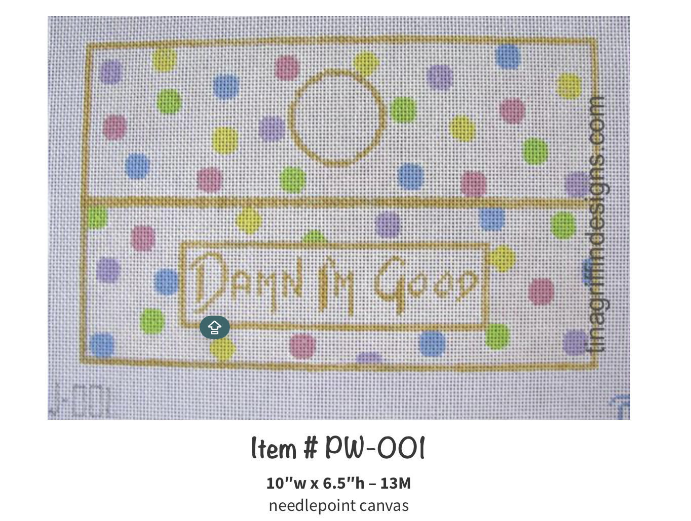Canvas DAMN I'M GOOD  PW001  2-SIDED OR TRIANGLE