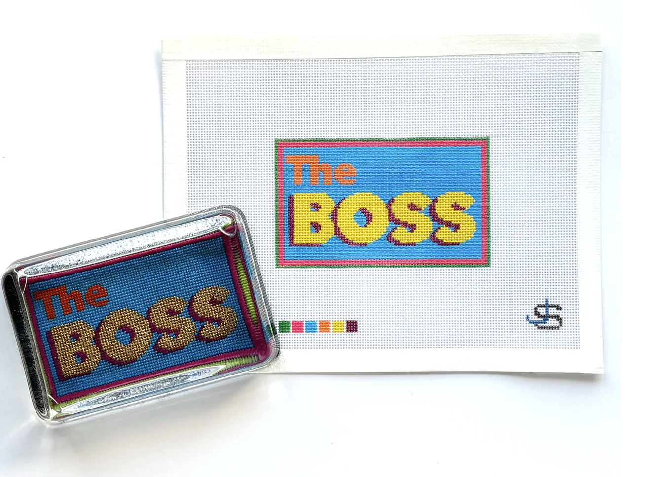 Canvas THE BOSS PAPERWEIGHT  - BOLD  INSERT  4.5X2.75"  CANVAS ONLY