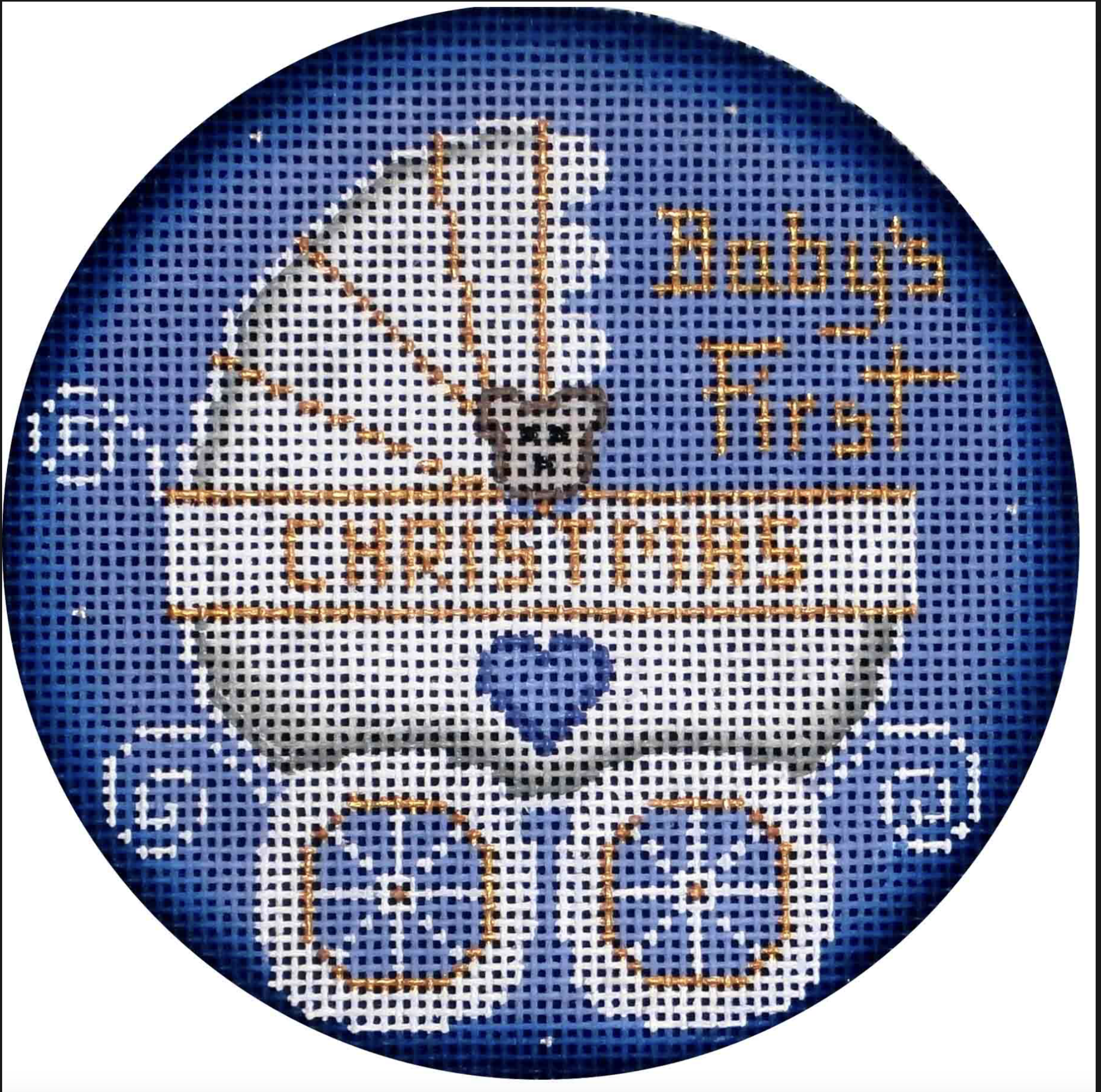 Canvas BABY'S FIRST CHRISTMAS ROUND  1031C