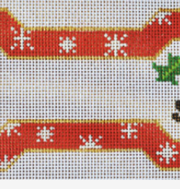 Canvas CHRISTMAS SNOWFLAKES   BONE  ORNAMENT BP04