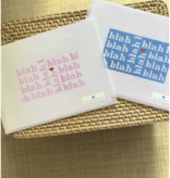 Canvas BLAH BLAH BLAH IN PINK   4X6.75"