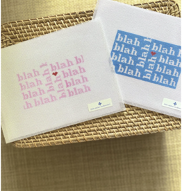 Canvas BLAH BLAH BLAH IN PINK   4X6.75"