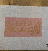 Canvas SOCIAL BUTTERFLY  INSERT   3X6"
