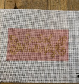 Canvas SOCIAL BUTTERFLY  INSERT   3X6"