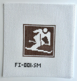 Canvas MINI SKIER RECREATION SIGN  COZY INSERT FI001ASM
