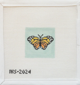 Canvas MINI MONARCH BUTTERFLY  INSERT IKS2024  2.2" SQUARE