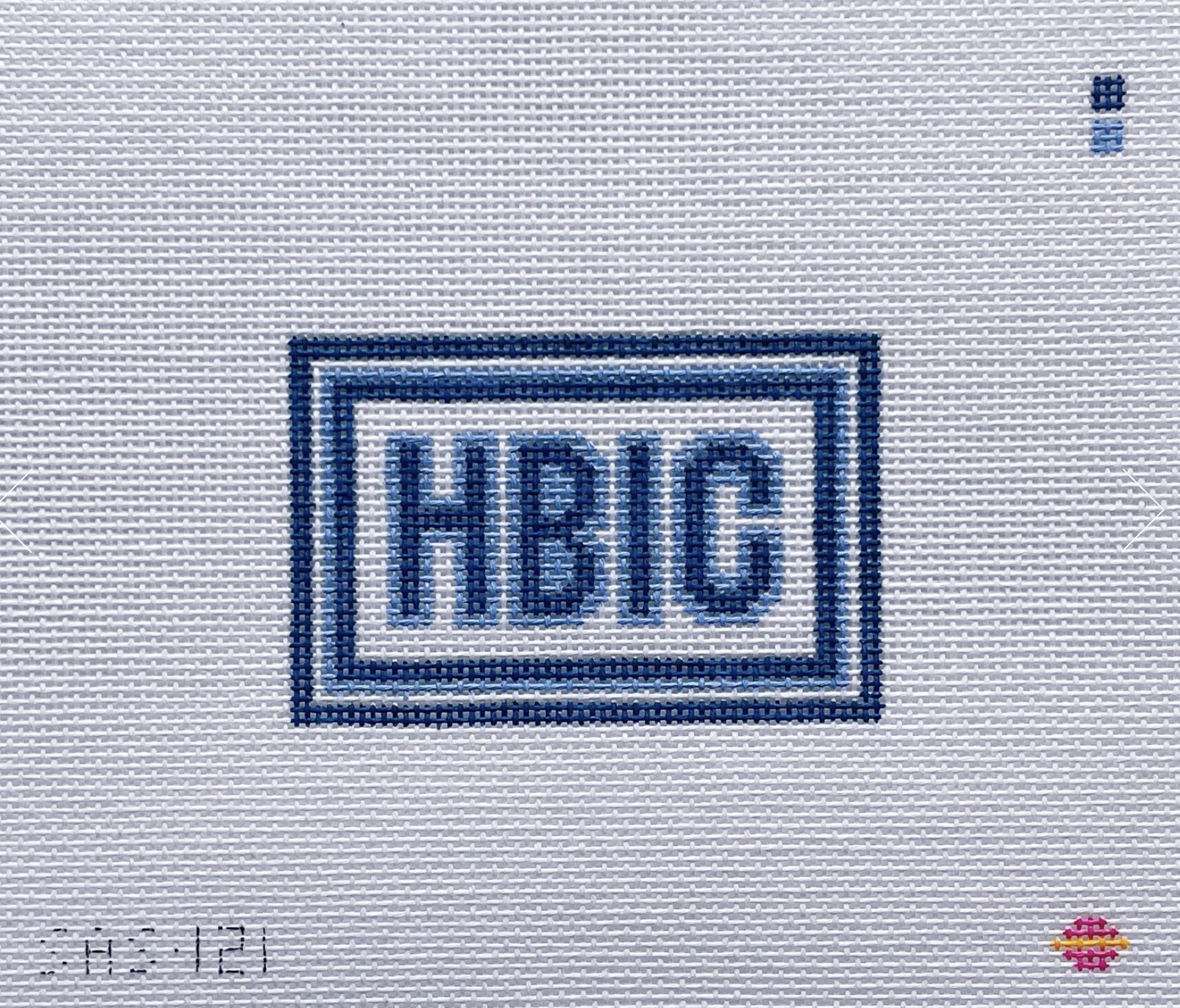 Canvas HBIC  MINI   -  BLUE  SAS0042   2X3"