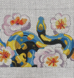 Canvas SNAKE FLORAL INSERT  IN586  FITS RACHEL BARRE EVERDAY BAG   6X3"