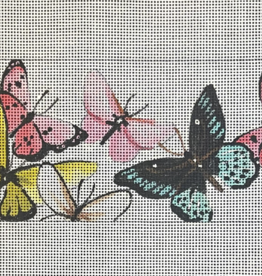 Canvas BUTTERFLIES  INSERT  IN606  FITS RACHEL BARRE EVERDAY BAG   6X3"