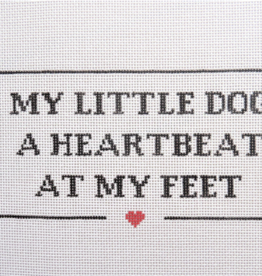 Canvas HEARTBEAT AT MY FEET  - DOG   AB71   3X6"
