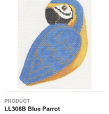 Canvas BLUE PARROT  CLIP-ON  LL 306B