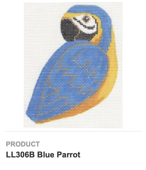 Canvas BLUE PARROT  CLIP-ON  LL 306B