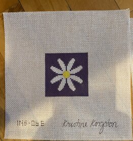 Canvas DAISY ON PURPLE INSERT  INS06E  2.25" square