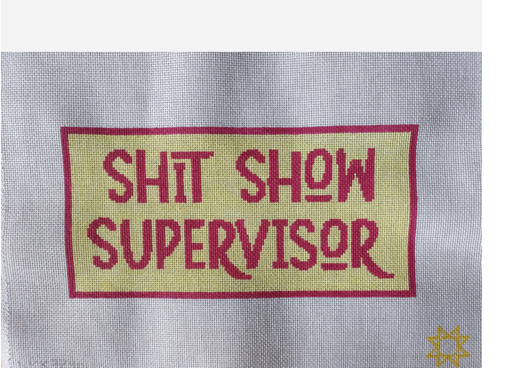 Canvas SHIT SHOW SUPEVISOR  NKK324  PINK  9X4.5"