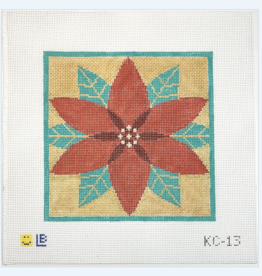 Canvas POINSETTA  KC13  7.5" SQUARE