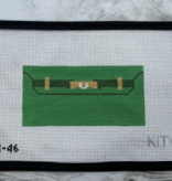 Canvas MINI GREEN CLUTCH INSERT  K46   3X6"