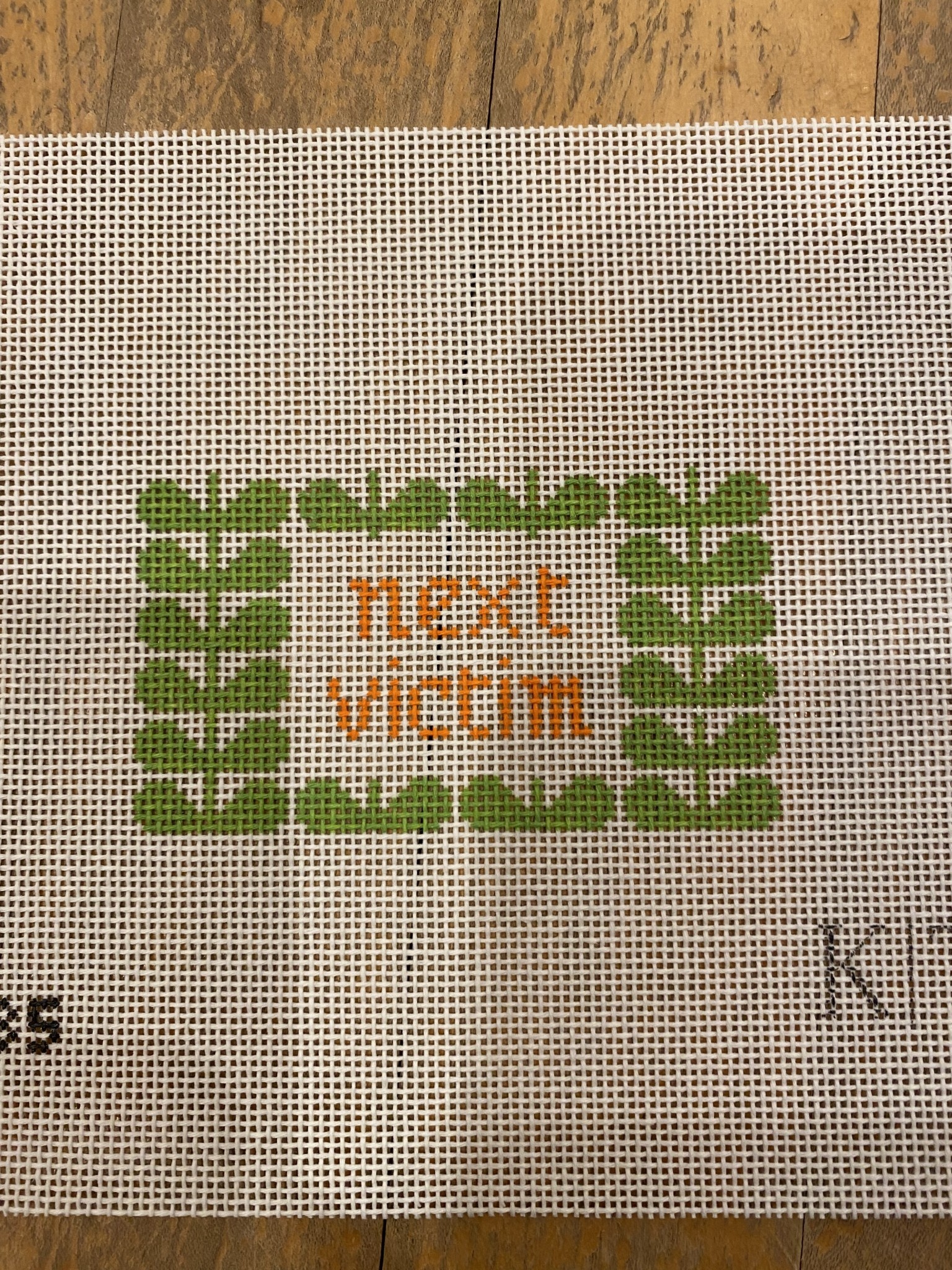 Canvas NEXT VICTIM  INSERT  K34   3.5X2"