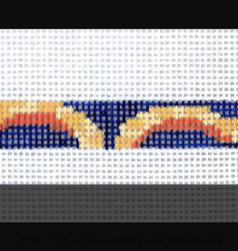 Canvas DOUBLE WRAP BRACELET ORANGE AND BLUE SNAKE  AF187