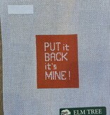 Canvas PUT IT BACK LUGGAGE TAG INSERT  ORANGE  LT003