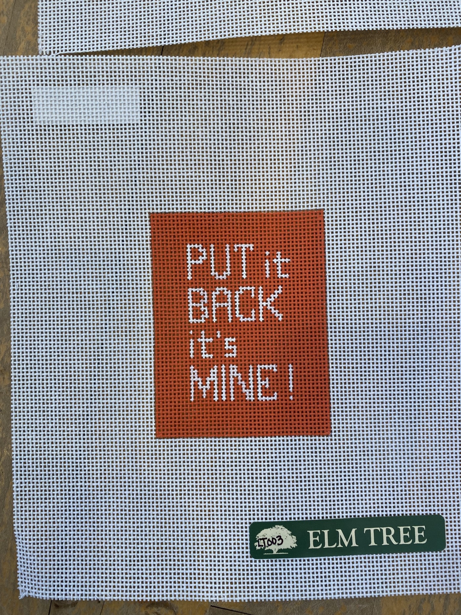 Canvas PUT IT BACK LUGGAGE TAG INSERT  ORANGE  LT003