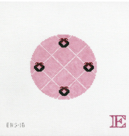 Canvas ROSY WREATH  ENS16  4" ROUND