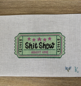 Canvas SHIT SHOW TICKET  K309  3X6"