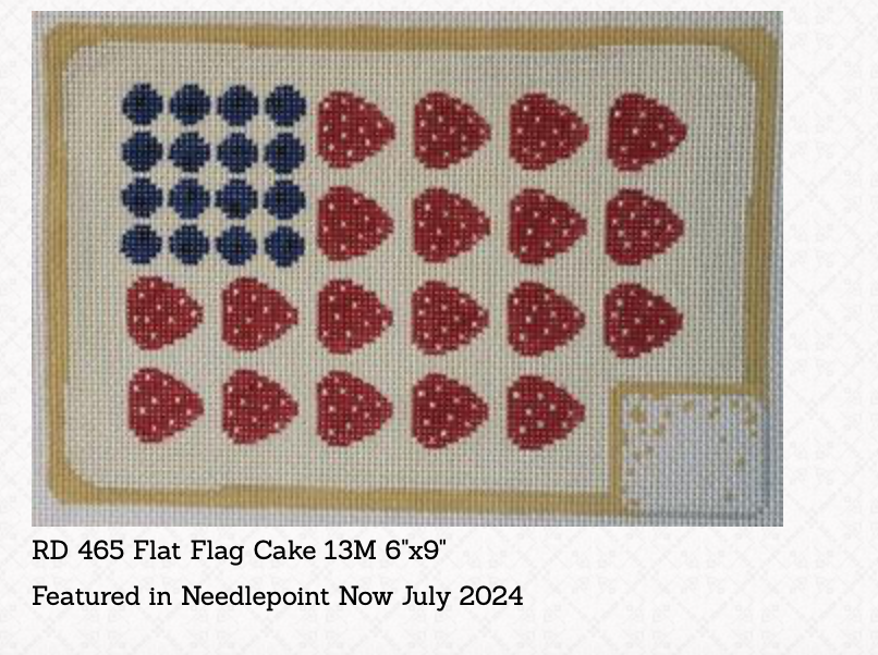 Canvas FLAT FLAG CAKE   RD465    6X9"
